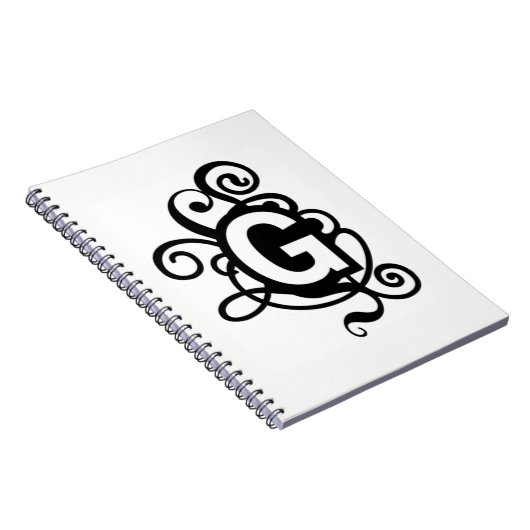 BRIEF **G** MONOGRAMED NOTEBOOK NOTITIEBOEK (Rechterzijde)
