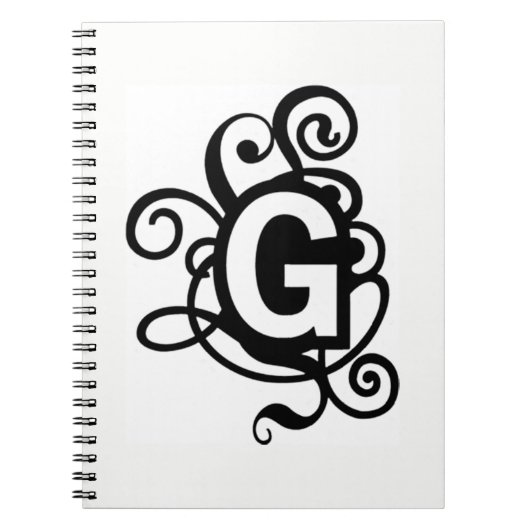 BRIEF **G** MONOGRAMED NOTEBOOK NOTITIEBOEK (Voorkant)
