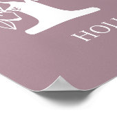 Brief H Floral Monogram Naam Nursery Modern Poster (Hoek)