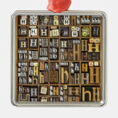 Brief H Metalen Ornament (Voorkant)