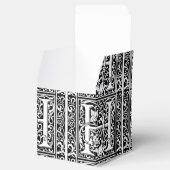 Brief H Middeleeuws Monogram Art Nouveau Bedankdoosjes (Geopend)