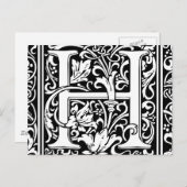 Brief H Middeleeuws Monogram Art Nouveau Briefkaart (Voorkant / Achterkant)