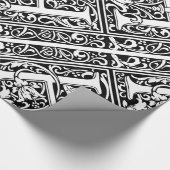 Brief H Middeleeuws Monogram Art Nouveau Cadeaupapier (Hoek)