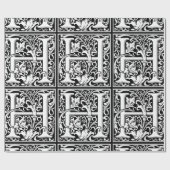 Brief H Middeleeuws Monogram Art Nouveau Cadeaupapier (Vlak)