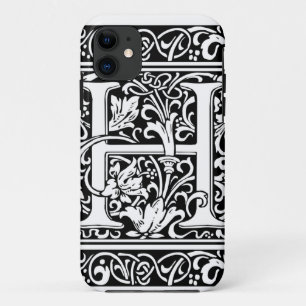 Brief H Middeleeuws Monogram Art Nouveau iPhone 11 Hoesje