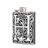 Brief H Middeleeuws Monogram Art Nouveau Heupfles (Links)