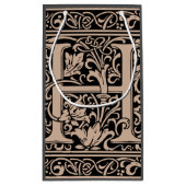 Brief H Middeleeuws Monogram Art Nouveau Klein Cadeauzakje (Achterkant)