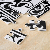 Brief H Middeleeuws Monogram Art Nouveau Legpuzzel (Zijkant)