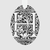 Brief H Middeleeuws Monogram Art Nouveau Ornament (voorkant)