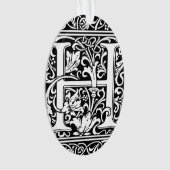 Brief H Middeleeuws Monogram Art Nouveau Ornament (voorkant)