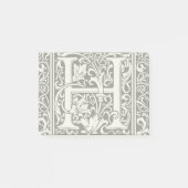 Brief H Middeleeuws Monogram Art Nouveau Post-it® Notes (Voorkant)