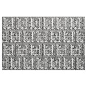Brief H Middeleeuws Monogram Art Nouveau Stof (Fat Quarter)