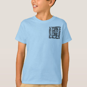 Brief H Middeleeuws Monogram Art Nouveau T-shirt