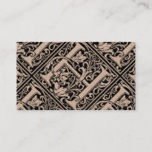 Brief H Middeleeuws Monogram Art Nouveau Visitekaartje (Achterkant)