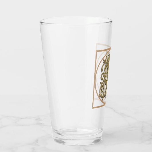 BRIEF H MONOGRAM Beauful Wedding New Home Gift Glas (Rechts)