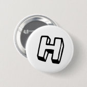 Brief H Ronde Button 5,7 Cm (Voorkant /achterkant)