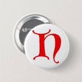 Brief H Ronde Button 5,7 Cm (Voorkant /achterkant)