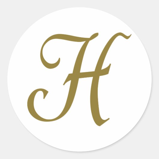 Brief H Ronde Sticker (Voorkant)