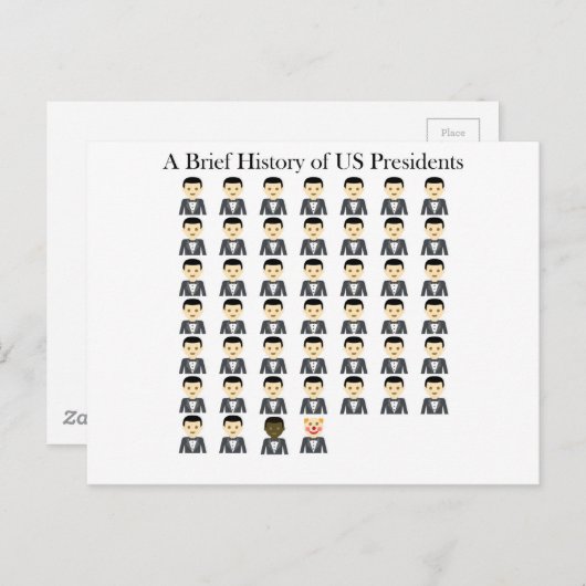 Brief History of US Presidents Briefkaart (Voorkant / Achterkant)