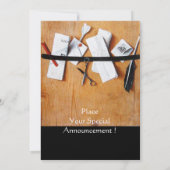 BRIEF HOLDER IN HOUT MONOGRAM rood zwart Kaart (Achterkant)