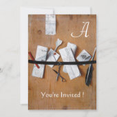 BRIEF HOLDER IN HOUT MONOGRAM rood zwart Kaart (Voorkant)