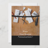 BRIEF HOLDER IN HOUT MONOGRAM rood zwart Kaart (Achterkant)