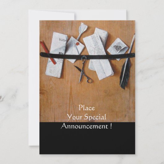 BRIEF HOLDER IN HOUT MONOGRAM rood zwart Kaart (Achterkant)