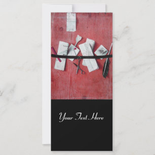 BRIEF HOLDER IN HOUT MONOGRAM zwart rood wit