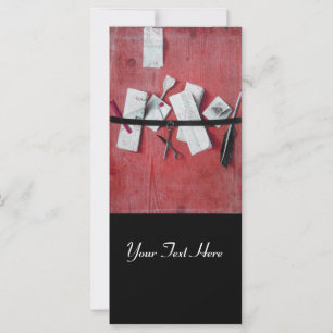 BRIEF HOLDER IN HOUT MONOGRAM zwart rood wit