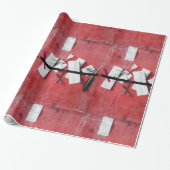 BRIEF HOLDER IN WOOD, Red Black, White Cadeaupapier (Uitgerold)
