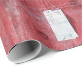 BRIEF HOLDER IN WOOD, Red Black, White Cadeaupapier (Rol Hoek)