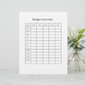 Brief Hoofdletter voor Budgetoverzicht Briefhoofd (Staand voorkant)