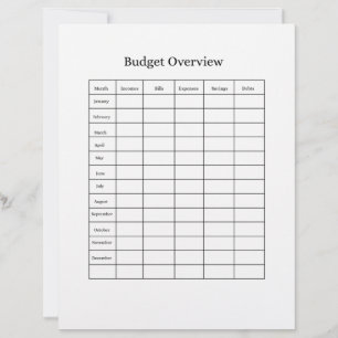 Brief Hoofdletter voor Budgetoverzicht Briefhoofd