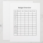 Brief Hoofdletter voor Budgetoverzicht Briefhoofd (Voorkant / Achterkant)