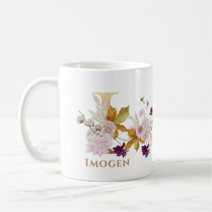 Brief I - Gold Floral Name een vriend van een coll Koffiemok