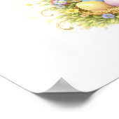 Brief I Goud Lentebloem Monogram Gele Eend Poster (Hoek)