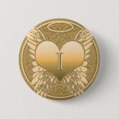 Brief I | Memorial | Angel Heart Ronde Button 5,7 Cm (Voorkant)