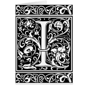 Brief I Middeleeuws Monogram Art Nouveau