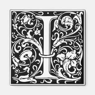 Brief I Middeleeuws Monogram Art Nouveau Magneet
