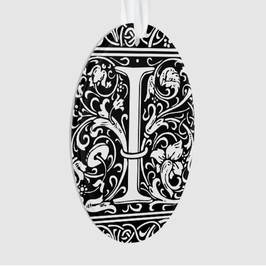 Brief I Middeleeuws Monogram Art Nouveau Ornament (voorkant)