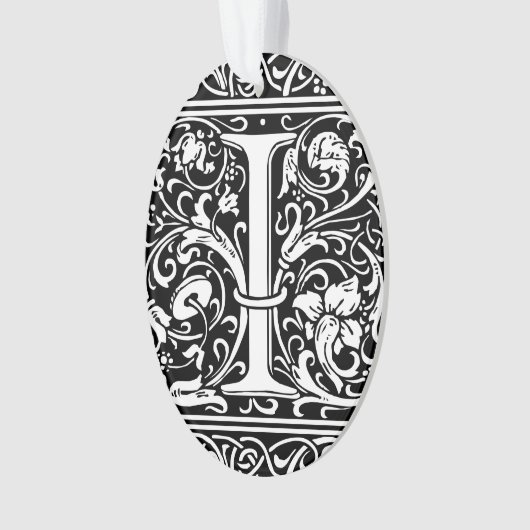 Brief I Middeleeuws Monogram Art Nouveau Ornament (voorkant)