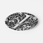 Brief I Middeleeuws Monogram Art Nouveau Papieren Bordje (Gekanteld)