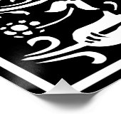 Brief I Middeleeuws Monogram Art Nouveau Perfect Poster (Hoek)