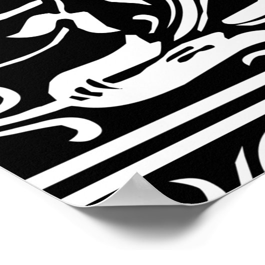 Brief I Middeleeuws Monogram Art Nouveau Poster (Hoek)