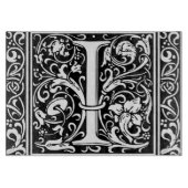 Brief I Middeleeuws Monogram Art Nouveau Snijplank (Voorkant)