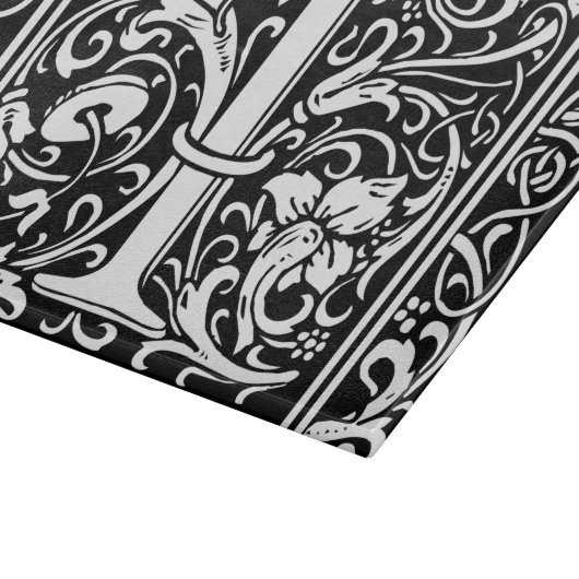 Brief I Middeleeuws Monogram Art Nouveau Snijplank (Hoek)