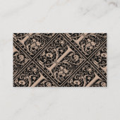 Brief I Middeleeuws Monogram Art Nouveau Visitekaartje (Achterkant)