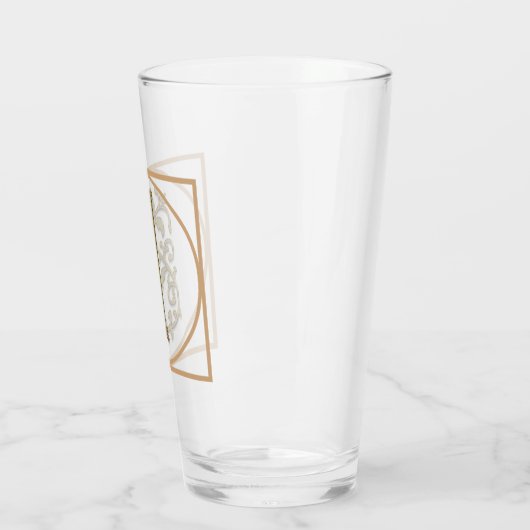 BRIEF I MONOGRAM Beauful Wedding New Home Gift Glas (Links)