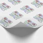 Brief I Monogram Fleur de lis Cadeaupapier (Hoek)