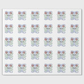 Brief I Monogram Fleur de lis Cadeaupapier (Vlak)